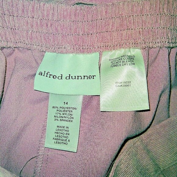 Alfred Dunner Pants Pink Women Classic Fit Proportioned Short Size 14 Co… - Picture 3 of 3